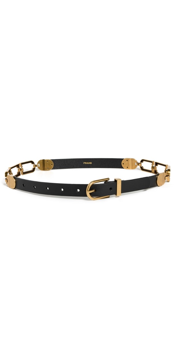 FRAME Art Deco Chain Belt Black
