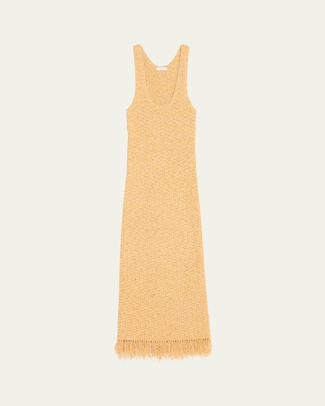 Clementine Fringe Crochet Midi Dress