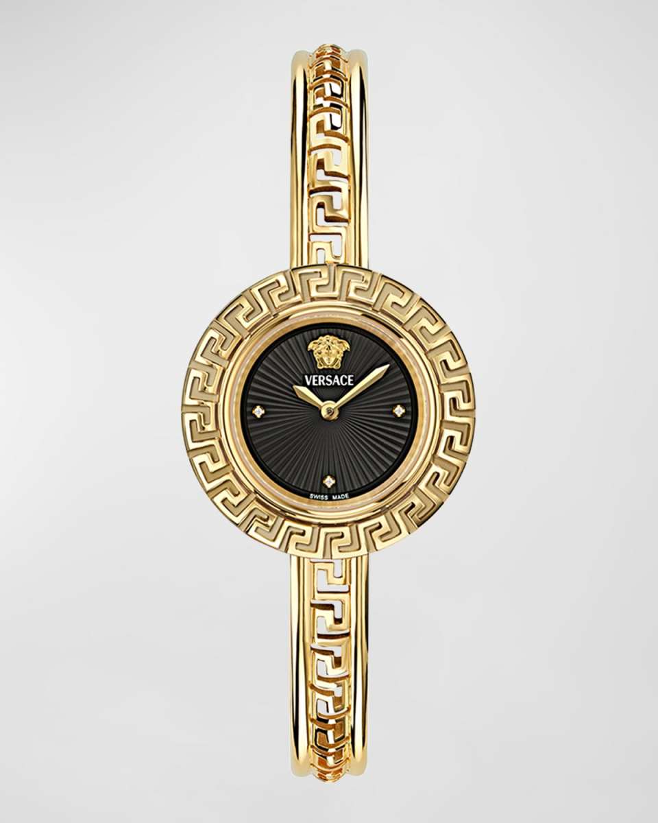 28mm La Greca Bangle Bracelet Watch with Diamonds