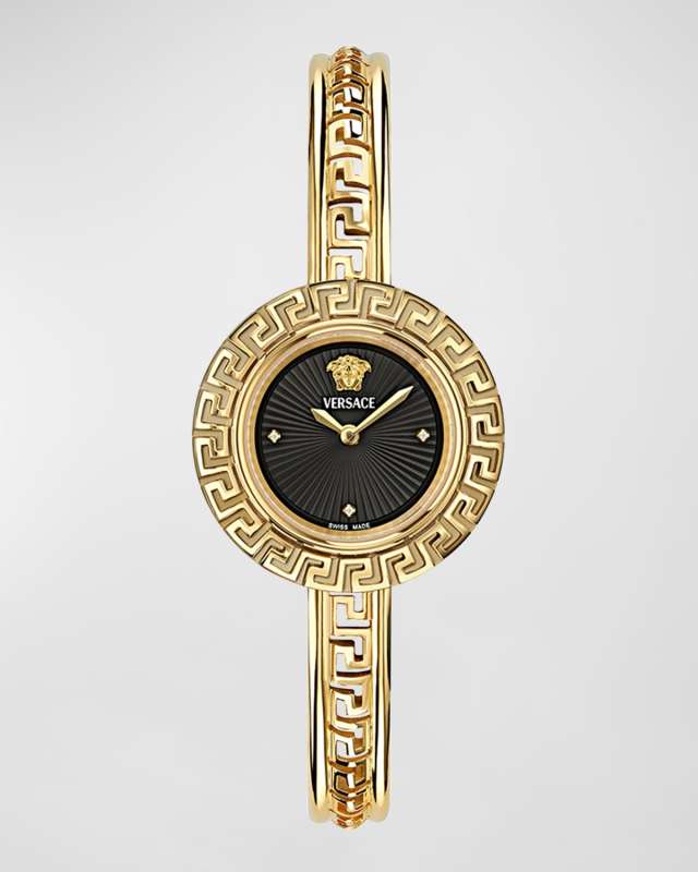 28mm La Greca Bangle Bracelet Watch with Diamonds