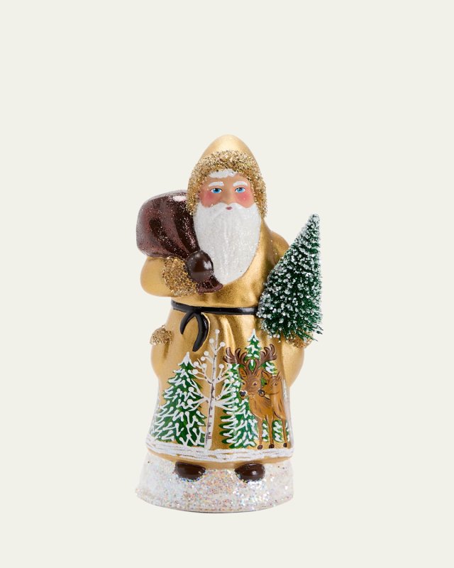 Santa With Gift Bag Figure