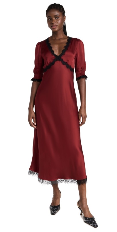 RIXO Gabrielle Dress Crimson Red