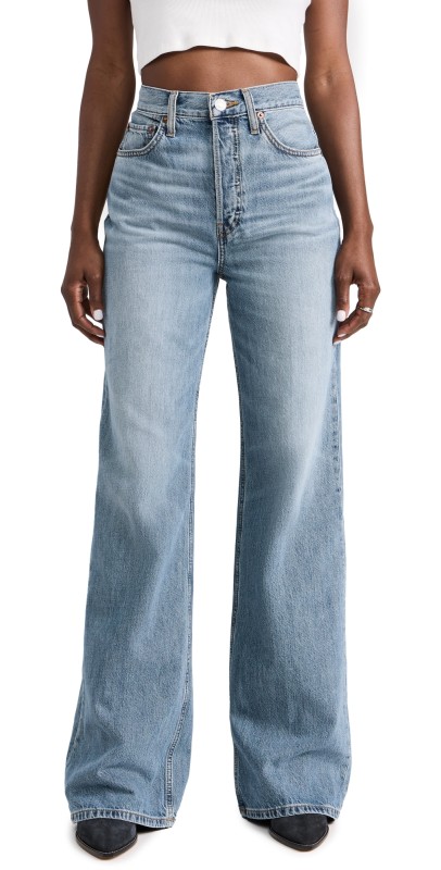 RE/DONE 70s Ultra High Rise Wide Leg Jeans SUNFADED FLOW