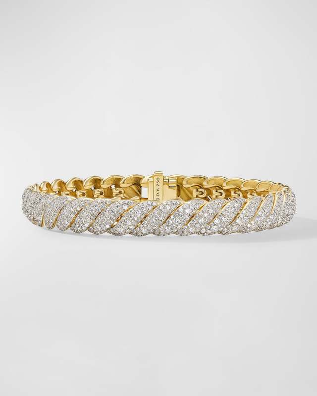 8.5mm Sculpted Cable Bracelet in 18K Gold
