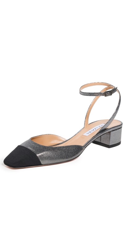 Aquazzura French Flirt Pumps 35mm Gunmetal/Black