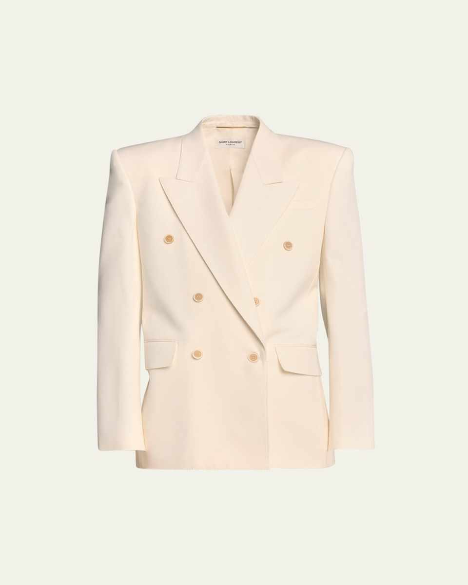 Oversized Wool-Blend Blazer Jacket