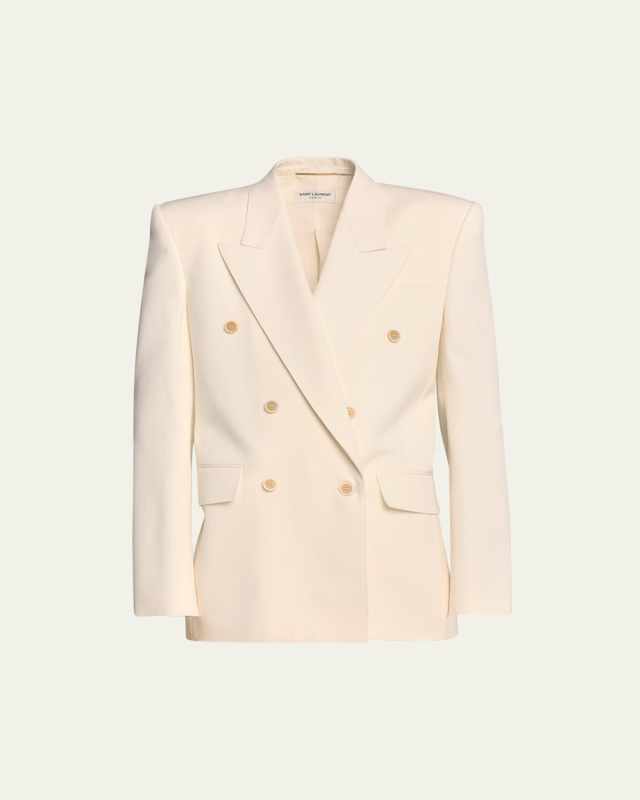 Oversized Wool-Blend Blazer Jacket