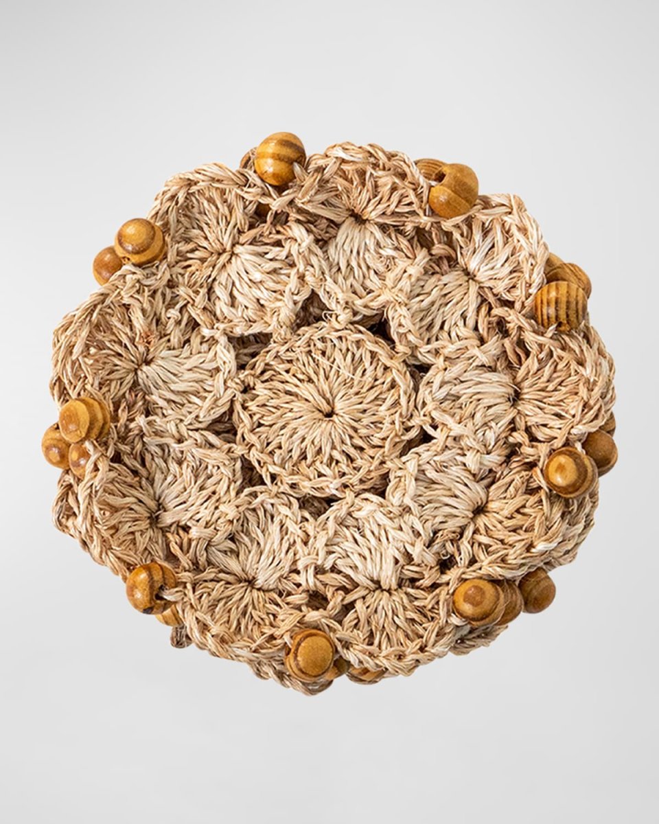 Macrame Natural Coasters, Set of 4