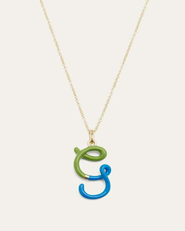 Enamel Letter Necklace