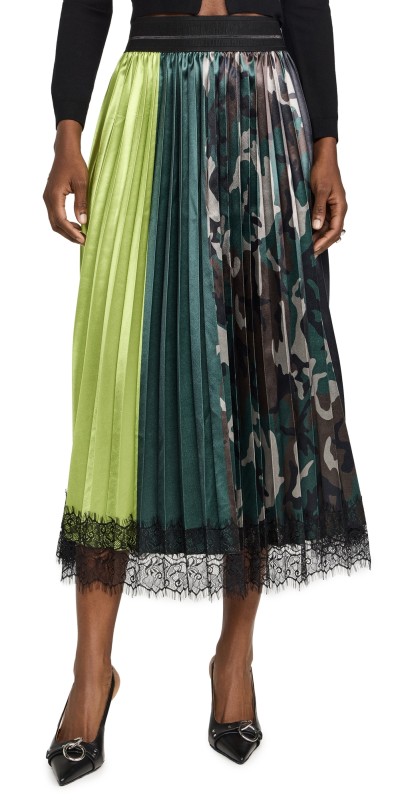 Le Superbe Urban Camo Pleat Skirt Mixed Camo
