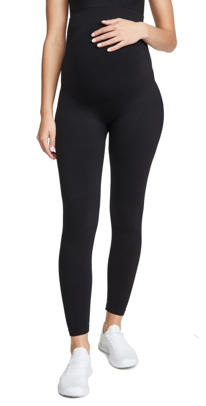 BLANQI Maternity Belly Support Leggings Deepest Black