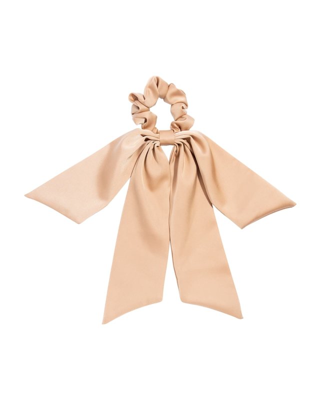 Playa Bow Satin Scrunchie Ponytail Holder