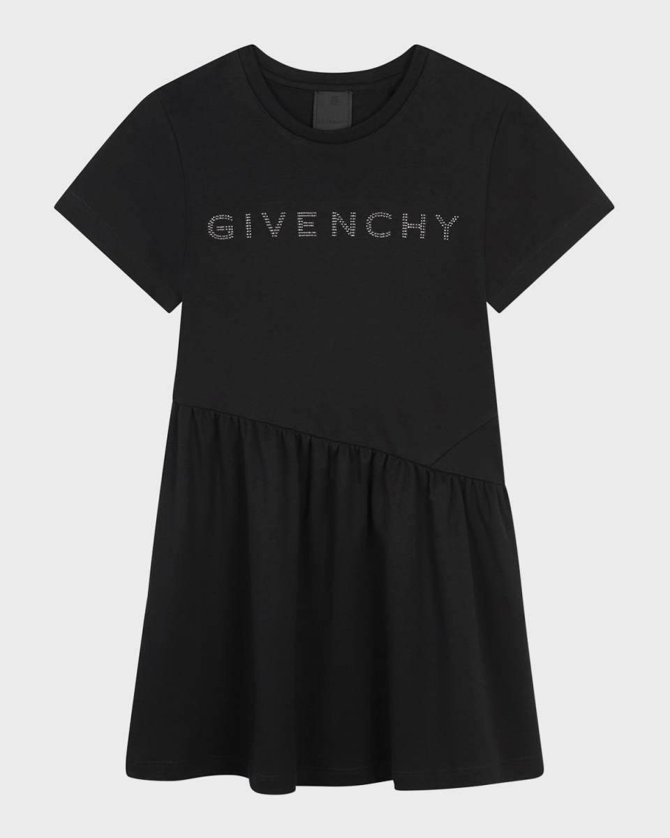 Girl's Embellished Logo-Print Dress, Size 8-14