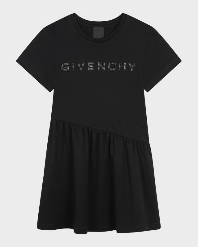 Girl's Embellished Logo-Print Dress, Size 8-14