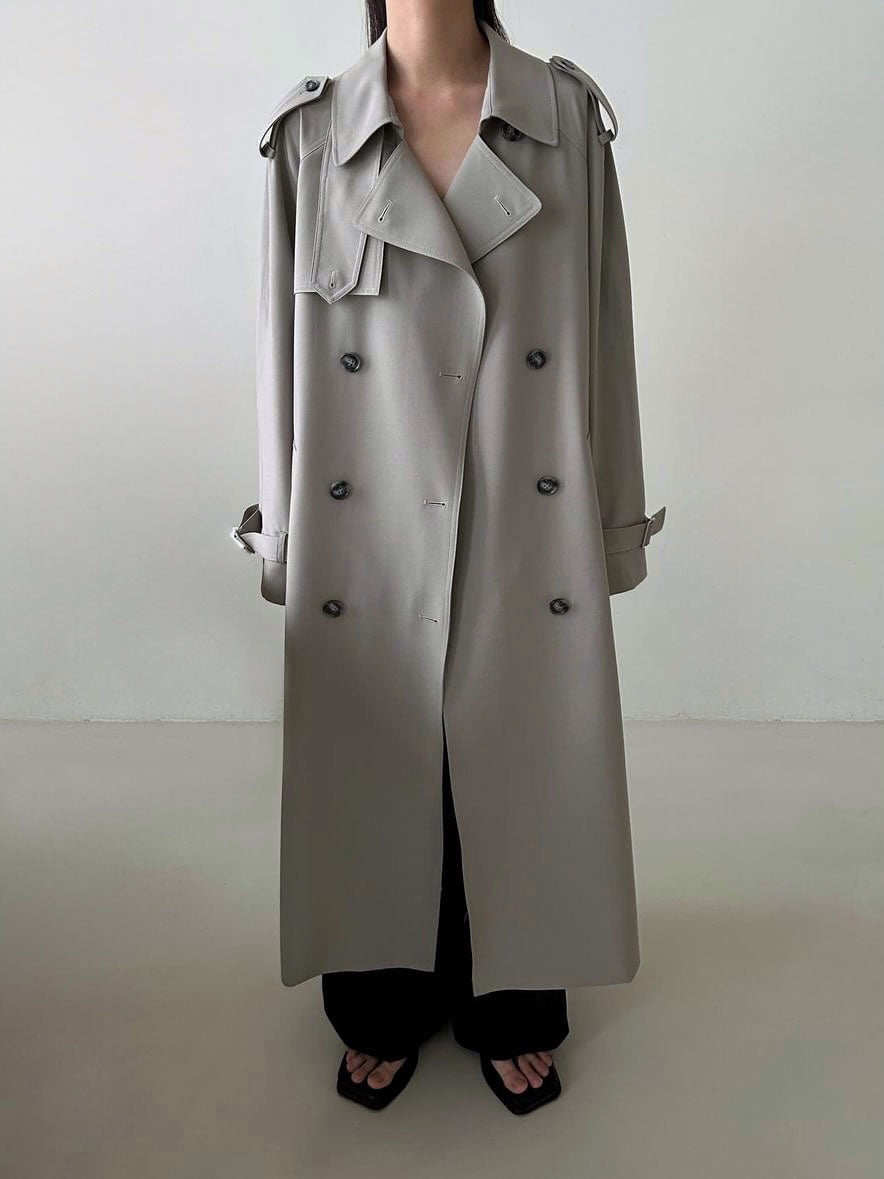 SAISON Penelope Trench Coat in Grey