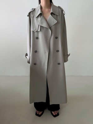 SAISON Penelope Trench Coat in Grey