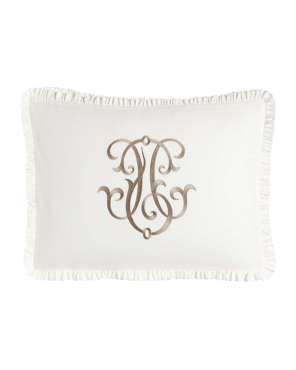 Each Essex King Embroidered White Box Sham