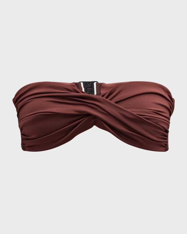 Chocolate Tangarana Bandeau Bikini Top