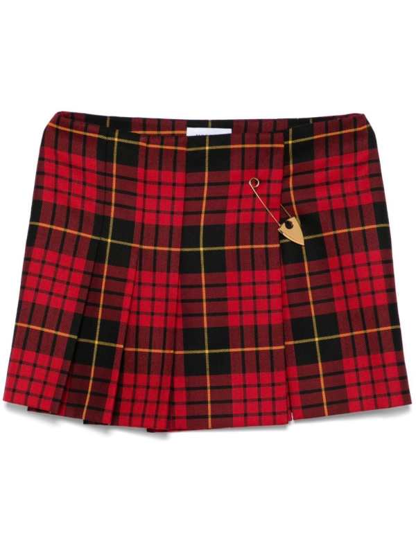 tartan-check mini skirt