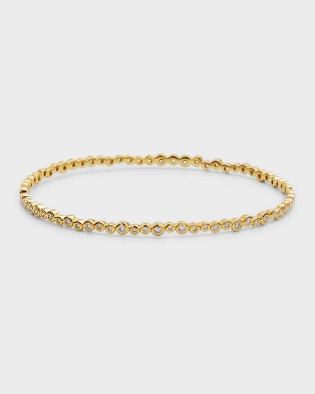 18k Yellow Gold Diamond Stardust Starlet Bangle