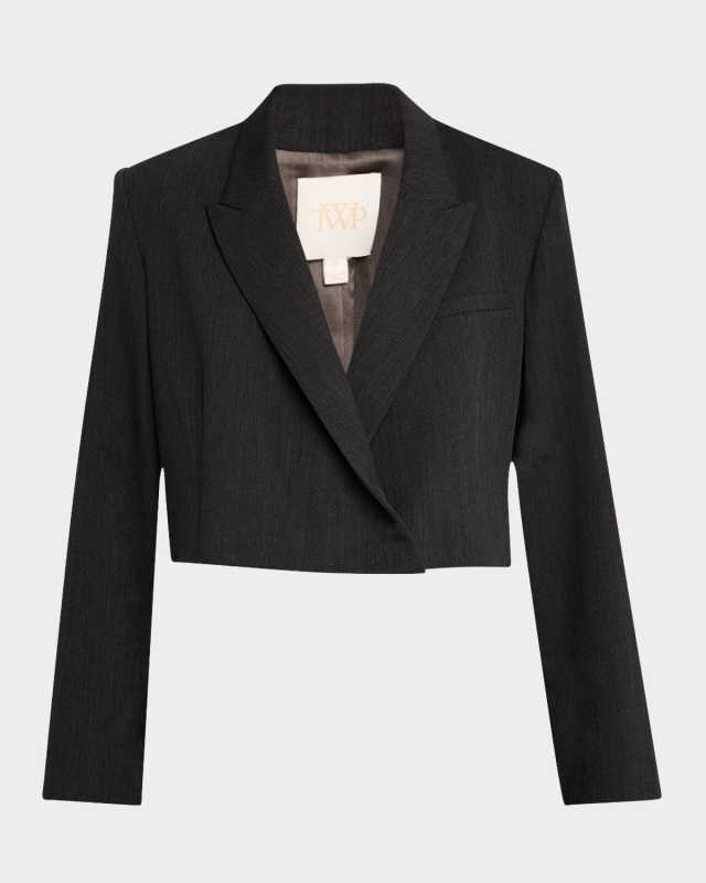 What Once Was Cropped Wool Blazer