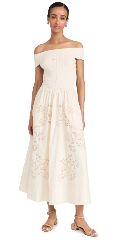 Tanya Taylor Tilden Dress Cream
