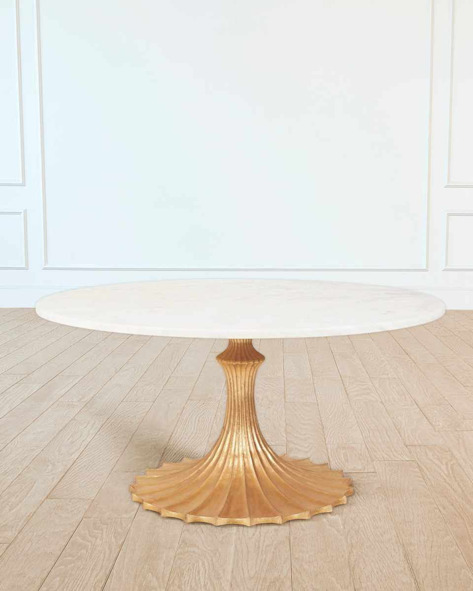 60" Marble Top Dining Tab