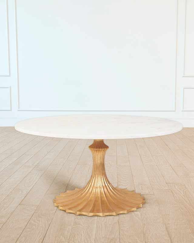 60" Marble Top Dining Tab