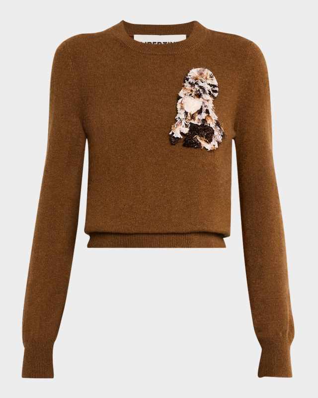 Westminster Embroidered Shrunken Cashmere Sweat