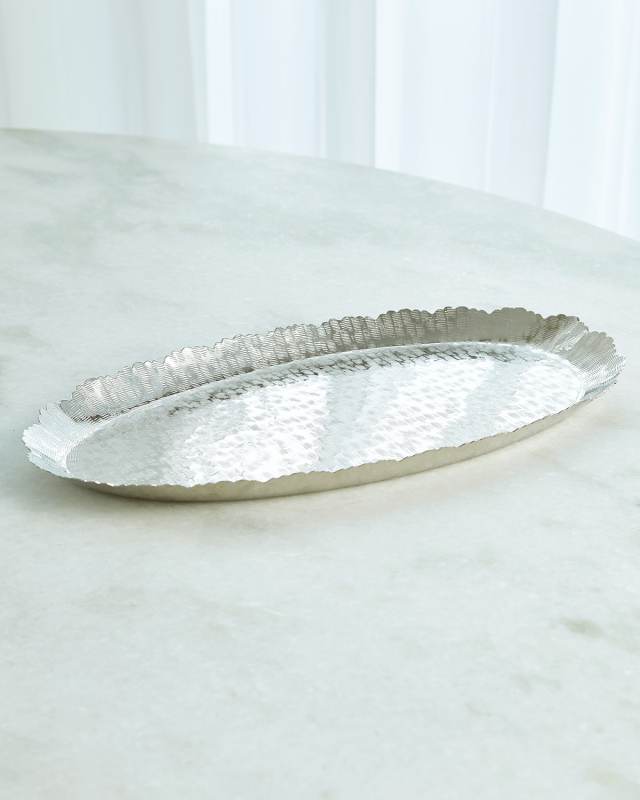 Large Hammered Oval Tray