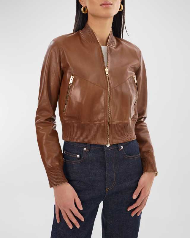 Kordella Reversible Leather Bomber Jacket