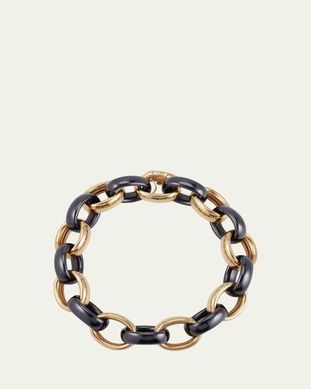 Marilyn Black Ceramic Link Bracelet
