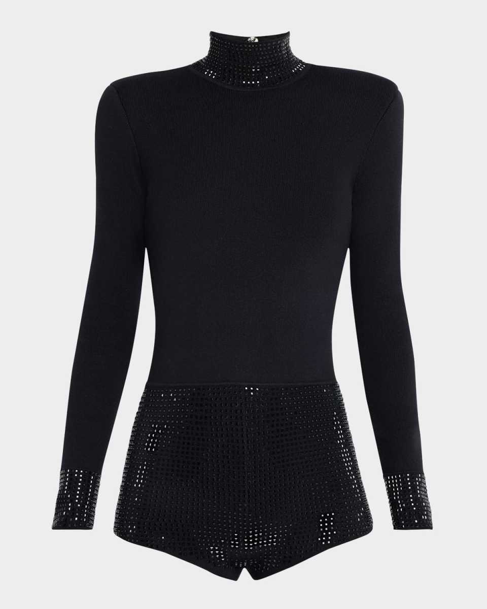 Bethanie Rhinestone Turtleneck Romper