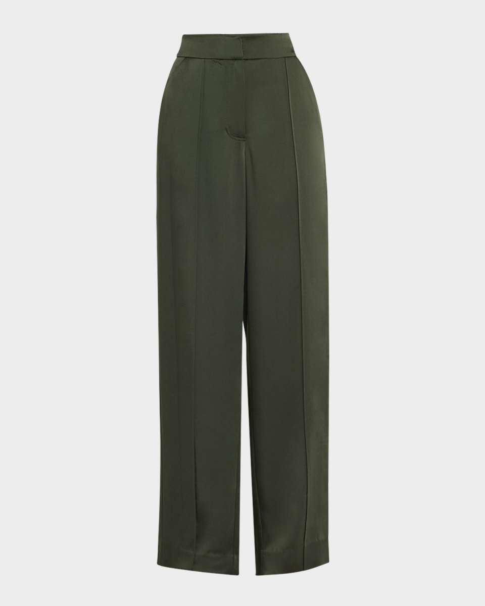 Kyra Wide-Leg Satin Pants