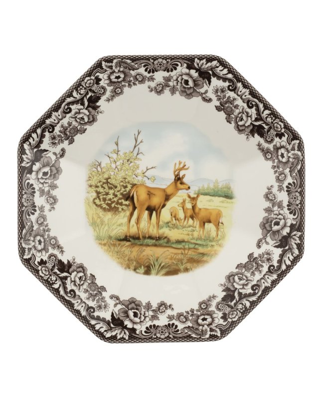 14" Deer Octagonal Platter