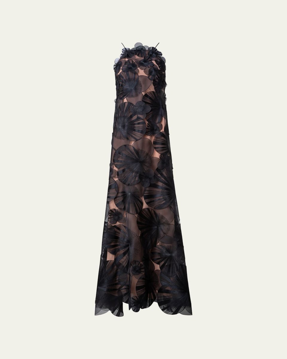 Anemone Tulle Gown with Silk Organza Floral Detail