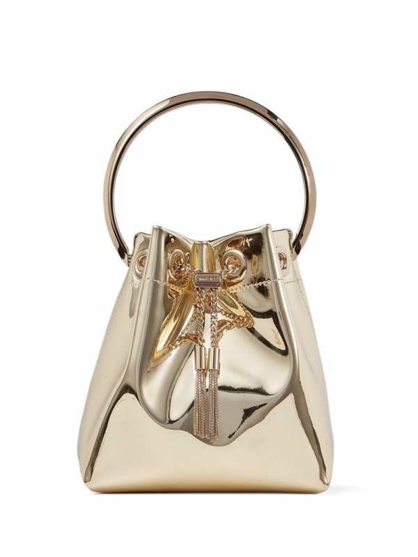 Bon Bon metallic-effect bucket bag