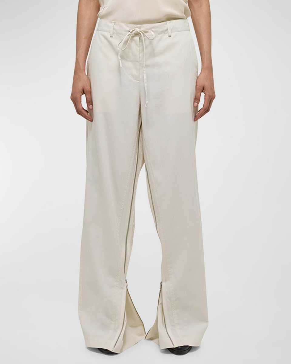 Gusset Wide-Leg Pants