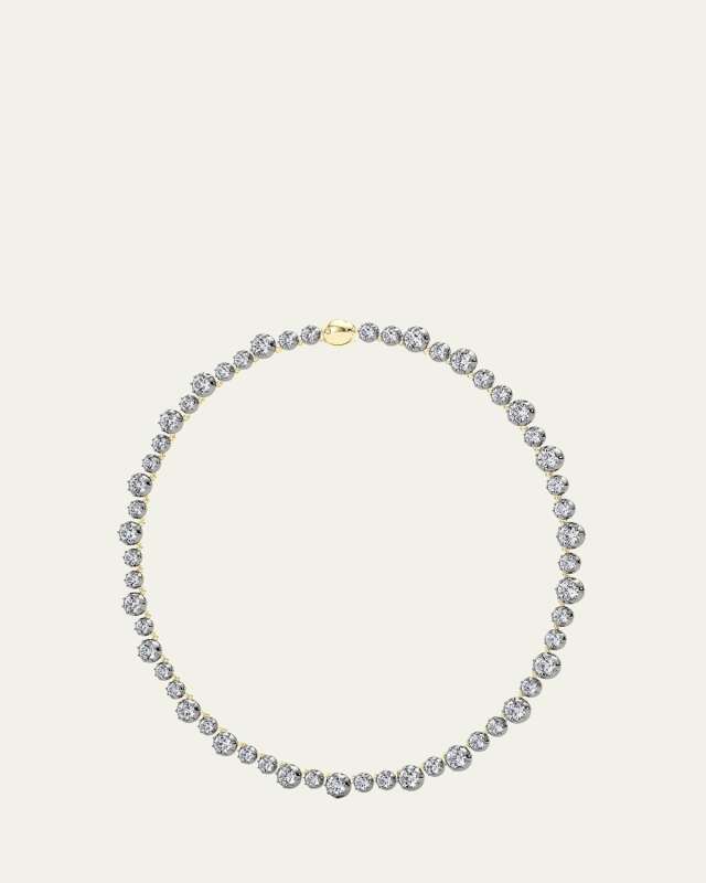 18K Georgian Cut Lab Grown Diamond Necklace