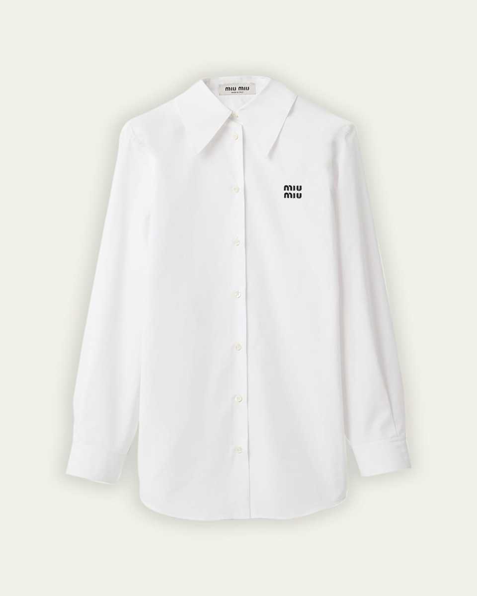 Logo Poplin Button Down Shirt