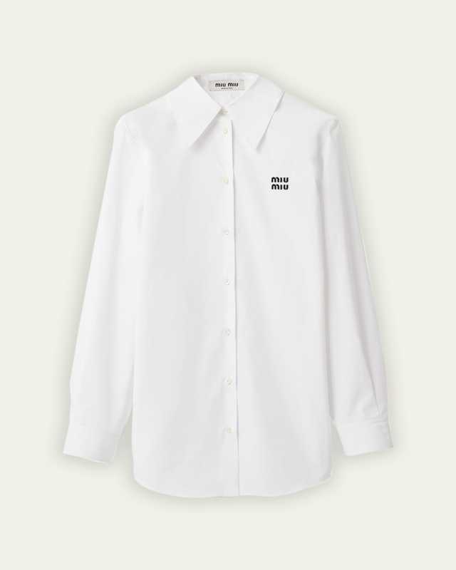 Logo Poplin Button Down Shirt