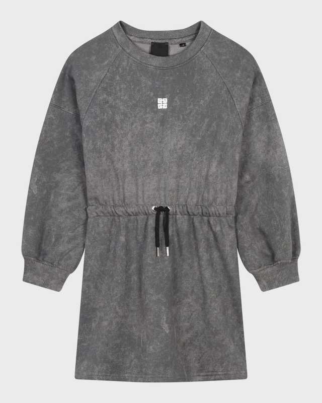 Girl's 4G-Print Fleece Dress, Size 8-