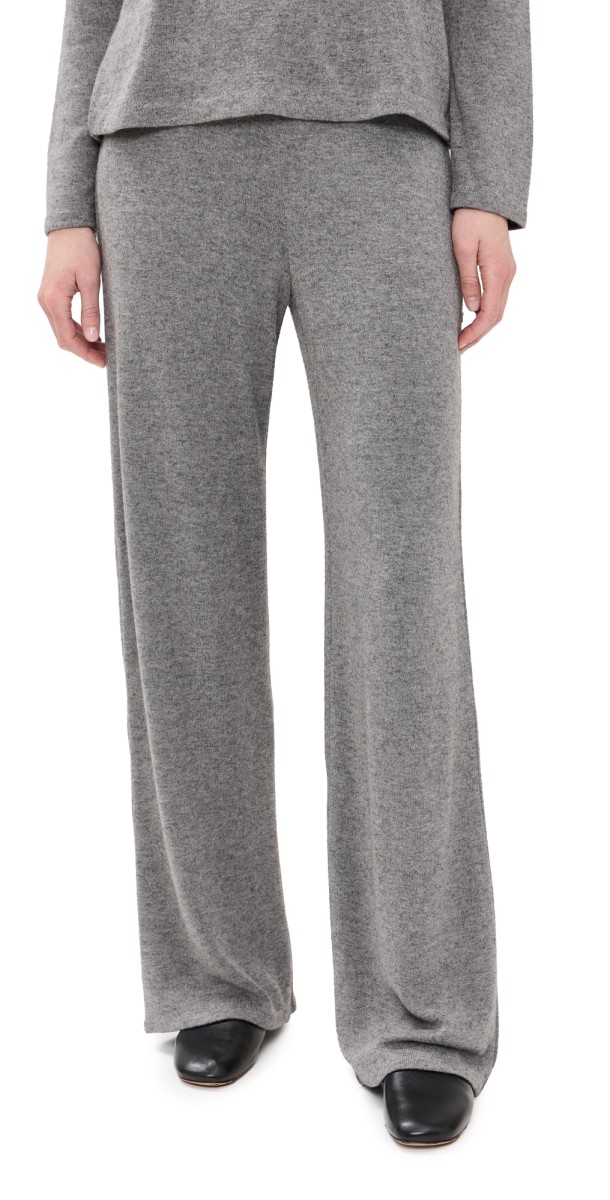 Vince Cozy Wide Leg Pants Dark Heather Grey