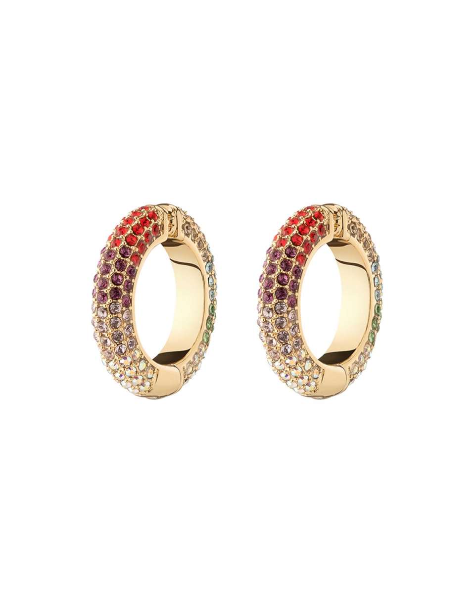 Lili Pave Crystal Ear Cuffs, Rainbow