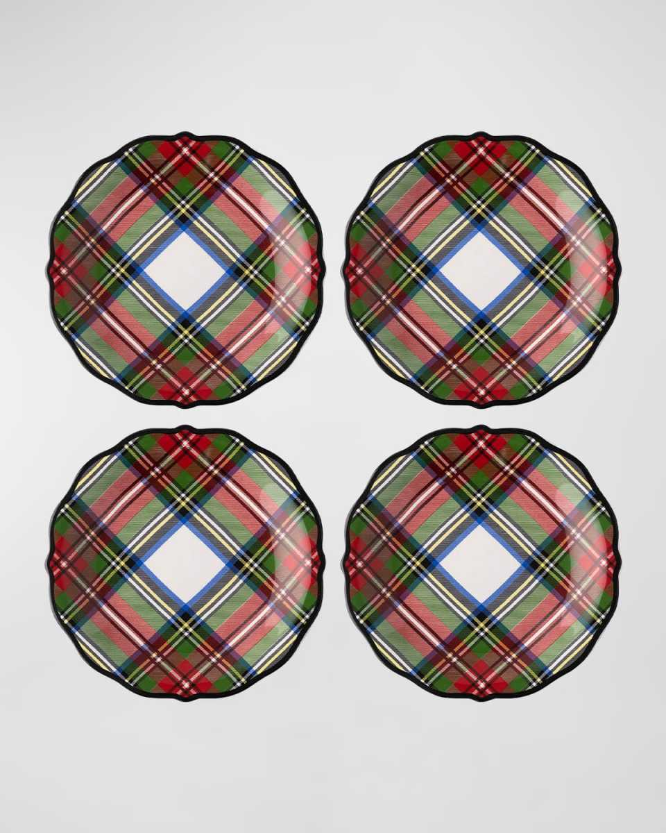 Stewart Tartan Side/Cocktail Plate, Set/4