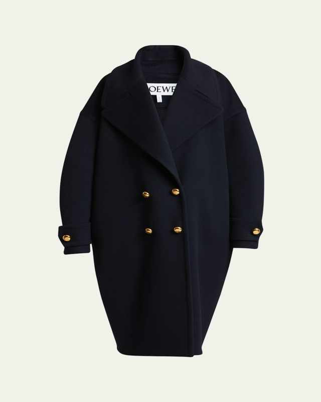 Oversized Double-Breasted Wool Coat