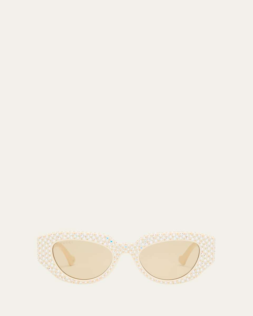 Embellished Acetate Cat-Eye Sunglasses
