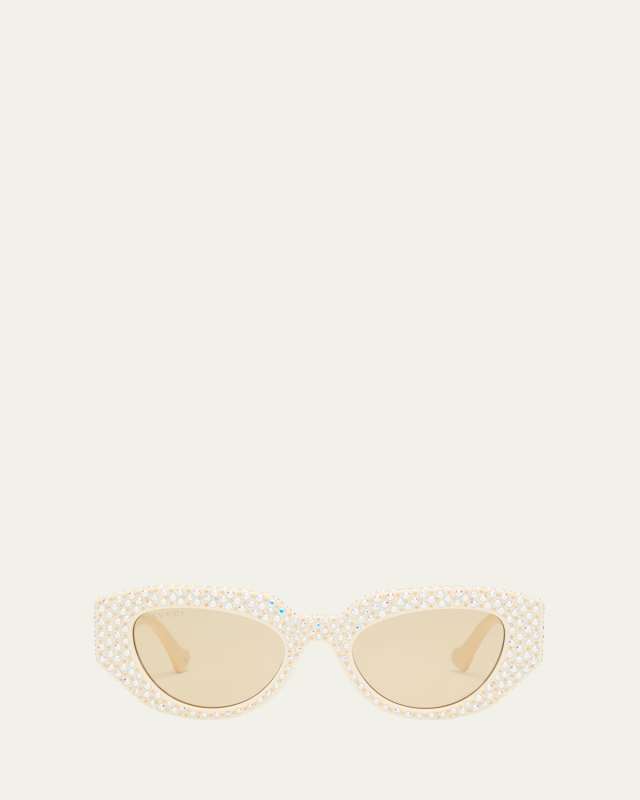 Embellished Acetate Cat-Eye Sunglasses