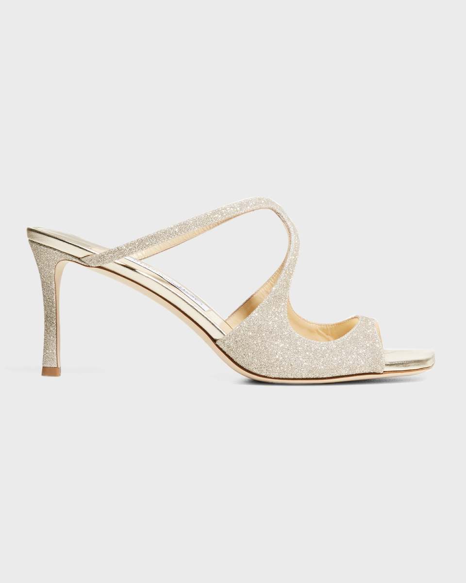 Anise Glitter Slide Sandals