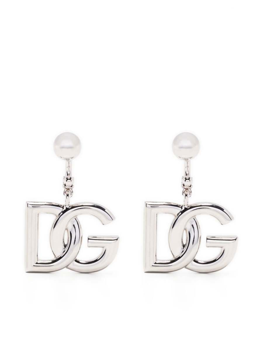KIM DOLCE & GABBANA interlocking logo drop earrings